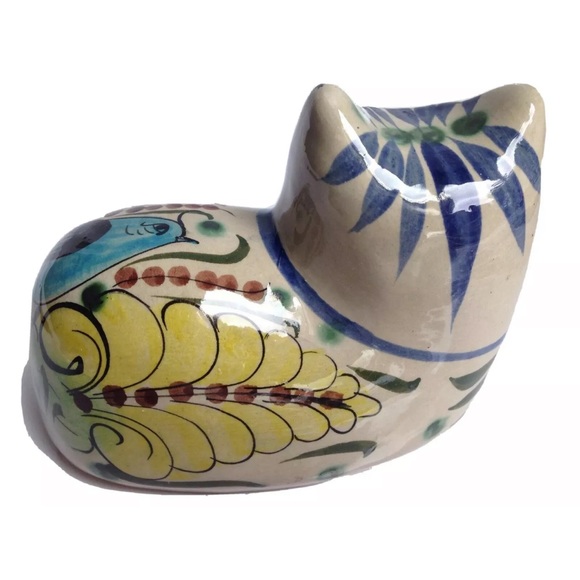 Artist Signed Mexican Pottery Cat Figurine Folk Art Collectible - Picture 5 of 10